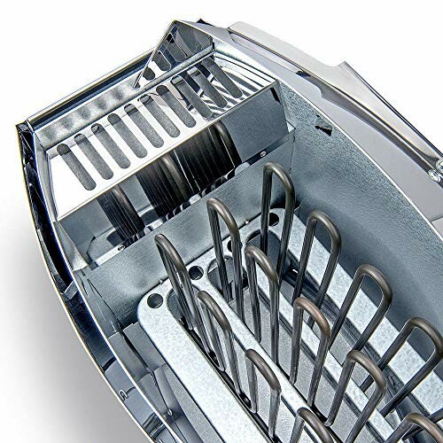Intérieur d'un grille-pain électrique en métal