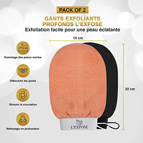 Gants exfoliants pour une peau éclatante