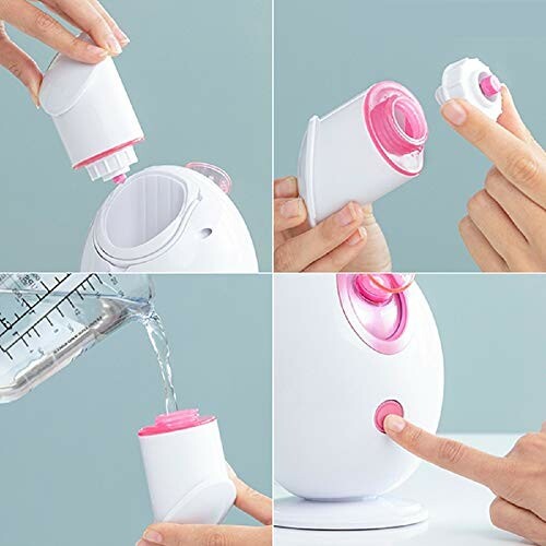 Instructions pour utiliser un appareil de vapeur faciale.