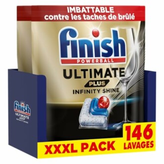 Emballage de détergent pour lave-vaisselle Finish Ultimate Plus, 146 lavages.