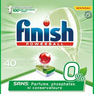 Tablettes lave-vaisselle Finish Powerball 40 unités.
