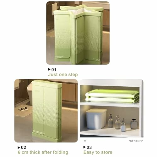 Baignoire bébé pliante verte compacte