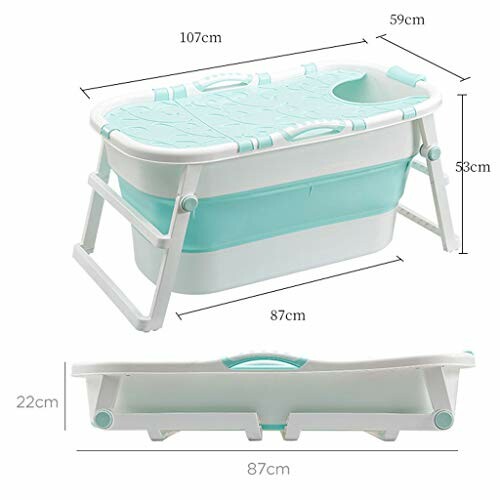 Baignoire pliable pour bébé avec dimensions.