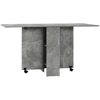 Table pliante grise avec roulettes