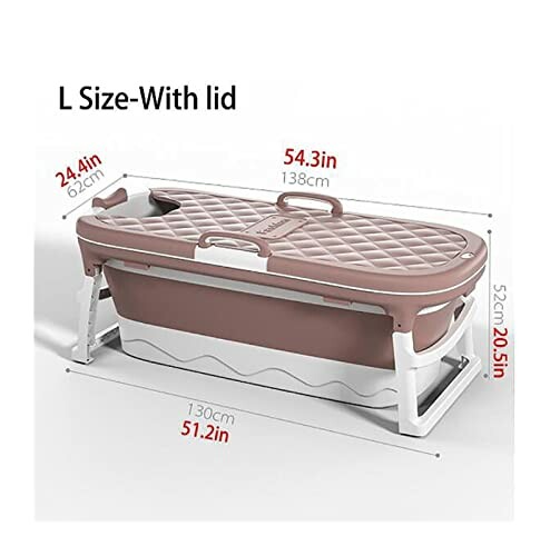 Baignoire pliable portable avec couvercle et dimensions