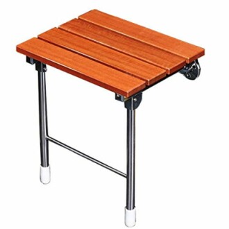 Tabouret pliant en bois avec pieds en métal