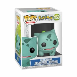 Figurine Funko Pop de Bulbizarre dans sa boîte.