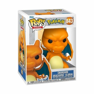 Figurine Funko Pop de Dracaufeu dans une boîte.