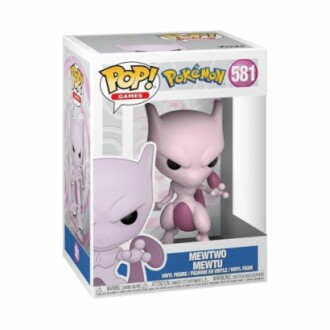 Figurine Funko Pop de Mewtwo dans une boîte.