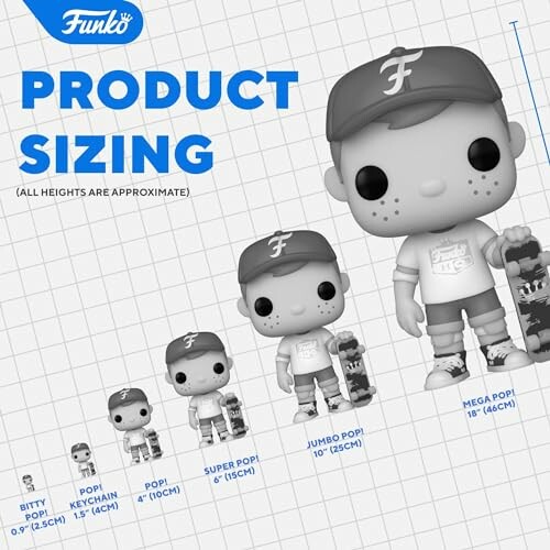 Comparaison des tailles des figurines Funko.