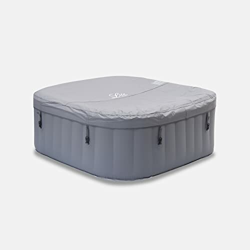 Jacuzzi gonflable gris avec couvercle