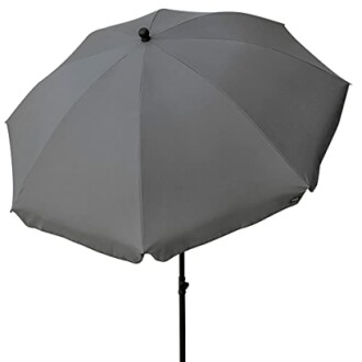 Parapluie gris avec mât noir