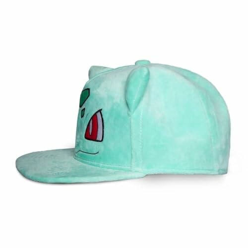 Casquette verte avec motif d'anime