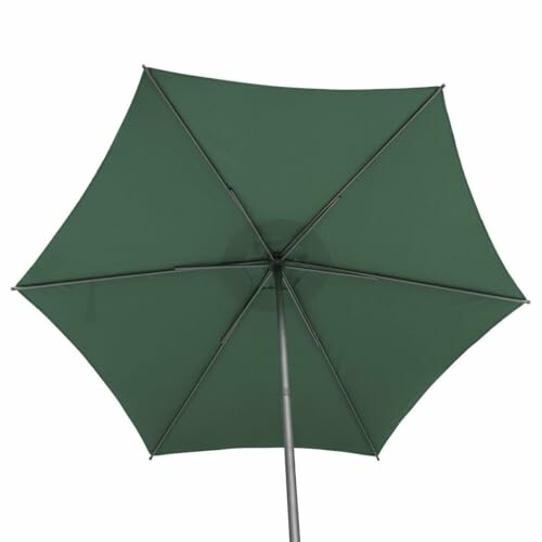 Grand parasol vert vu de dessous