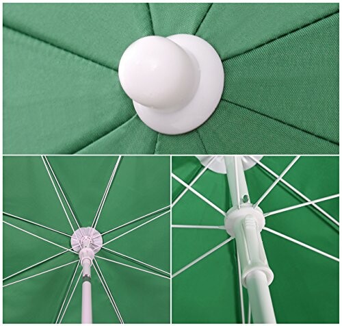 Structure intérieure d'un parapluie vert