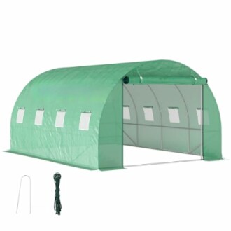 Serre de jardin en tunnel avec accessoires