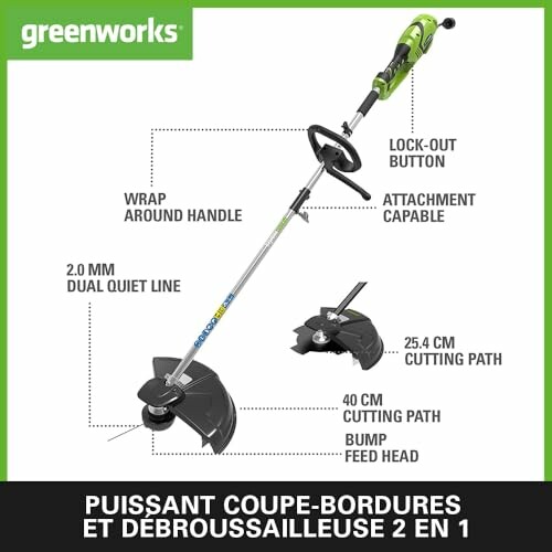 Greenworks Débroussailleuse Électrique 230V