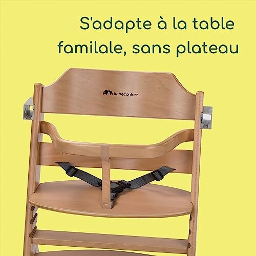 Chaise haute en bois sans plateau