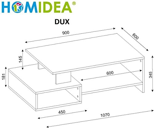 Schéma des dimensions de la table Homidea Dux