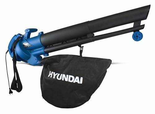 Souffleur de feuilles Hyundai avec sac de collecte.