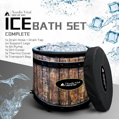 Ensemble de bain glacé avec accessoires