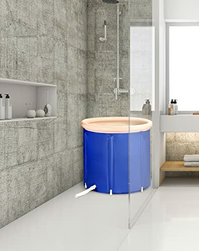 QWORK Baignoire Pliable