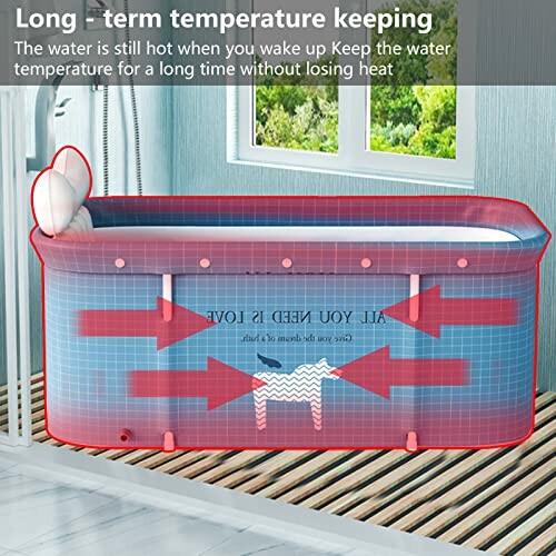 Baignoire gonflable avec maintien de la température.