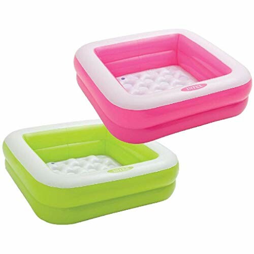 Piscines gonflables pour enfants en rose et vert