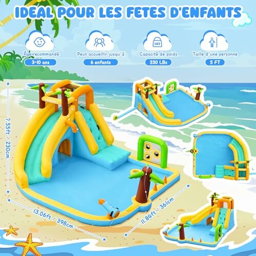 GYMMALL Château Gonflable à Eau