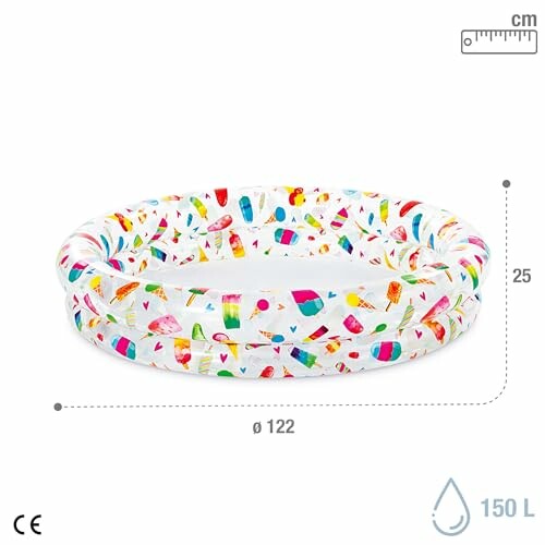 Piscine gonflable pour enfants avec motifs colorés
