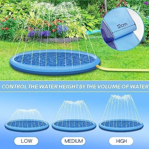 Tapis de jeu d'eau gonflable pour enfants avec fontaines ajustables