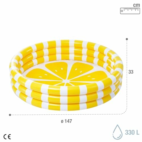 Piscine gonflable en forme de citron avec dimensions