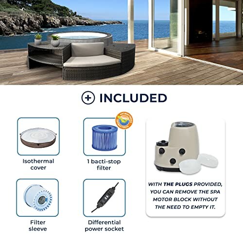 Accessoires inclus pour spa gonflable