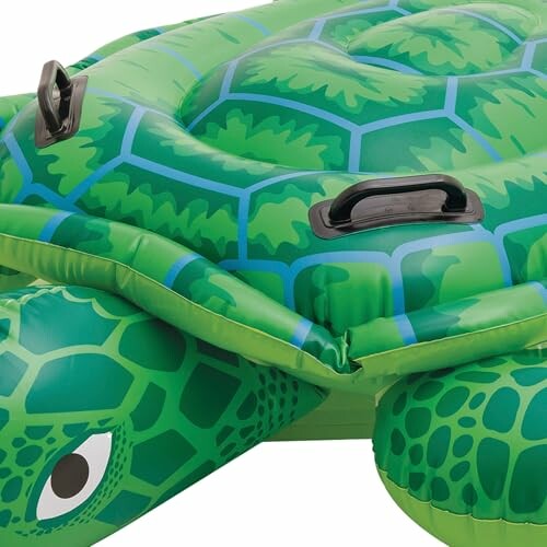 Bouée gonflable tortue verte pour piscine.