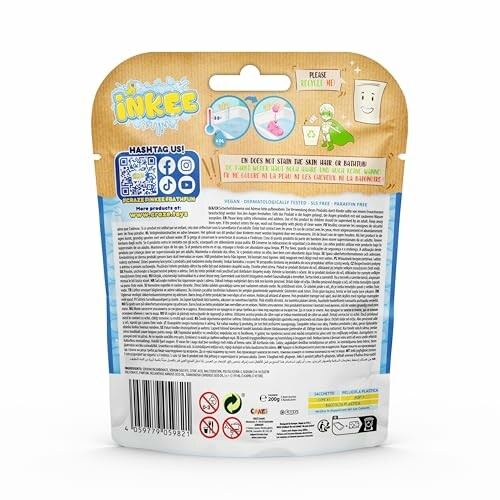 Dos de l'emballage du produit Inkee avec instructions et codes QR.