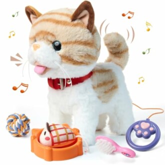 Chat jouet interactif avec accessoires et télécommande