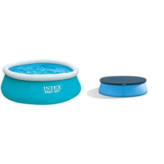 Piscine gonflable Intex avec couverture.