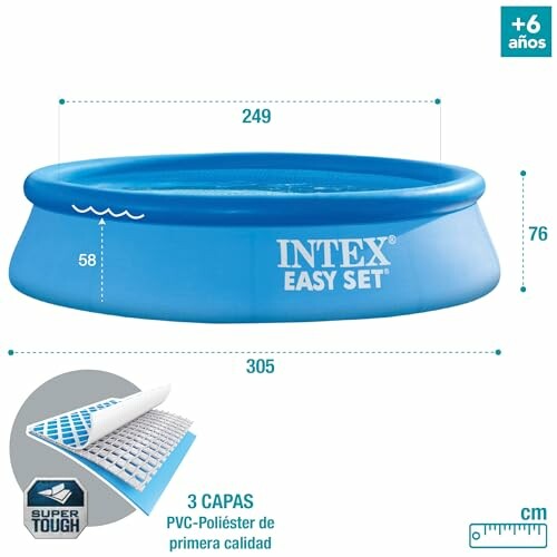 Piscine gonflable Intex Easy Set avec dimensions