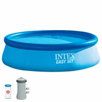Piscine gonflable Intex Easy Set avec filtre.