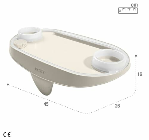 Porte-gobelets flottant Intex avec deux emplacements.