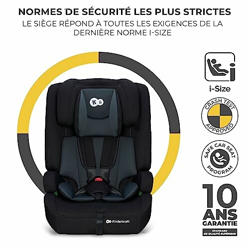 Siège auto pour enfant avec normes de sécurité i-Size.