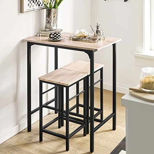 SoBuy OGT10-N Ensemble Table et Tabourets