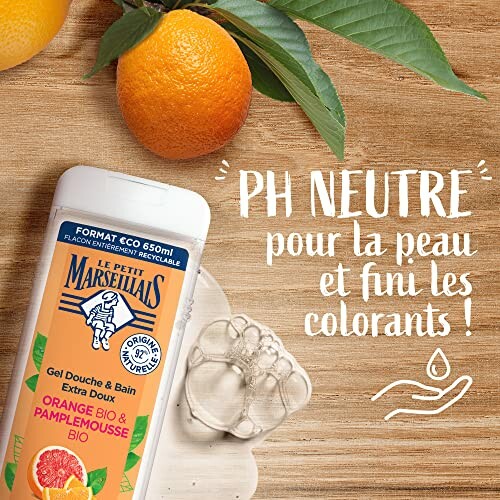 Gel douche Le Petit Marseillais avec oranges et pamplemousse