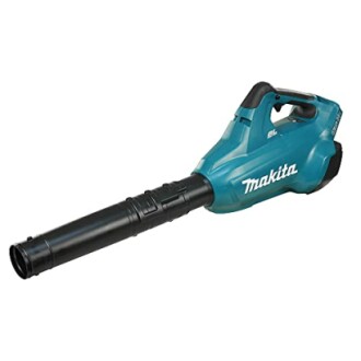 Souffleur de feuilles sans fil Makita bleu.