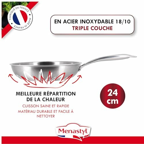 Poêle Triply 24cm en inox