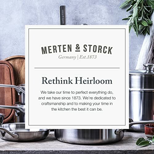 Publicité pour ustensiles de cuisine Merten & Storck.