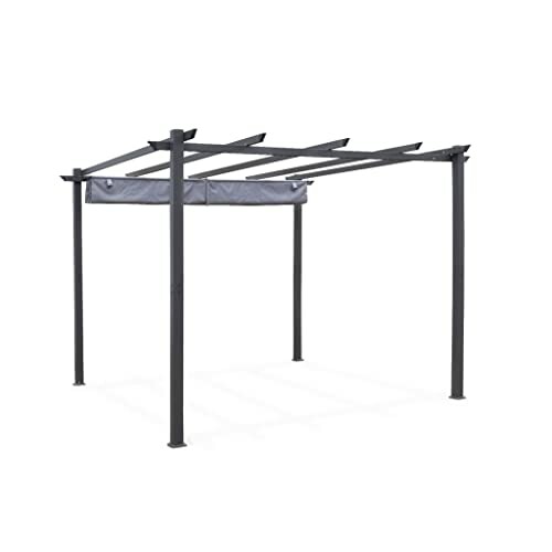 Pergola en métal pour jardin sans couverture.