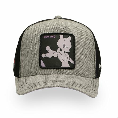 Casquette grise avec Mewtwo