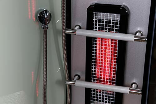 Panneau de douche moderne avec chauffage intégré.