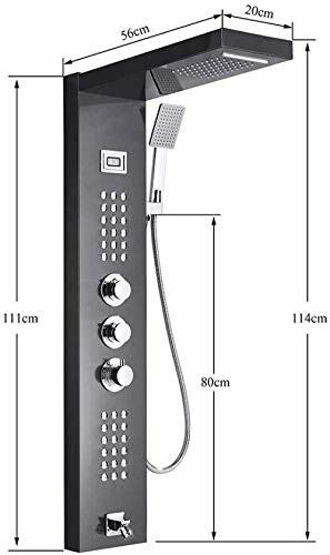 Panneau de douche moderne avec dimensions